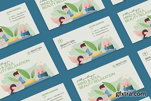 Beauty Spa Business Card PSD Template