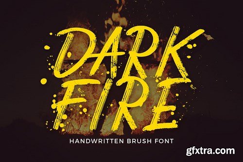 CM - Dark Fire Brush Font 4300774