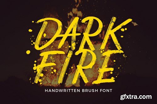 CM - Dark Fire Brush Font 4300774