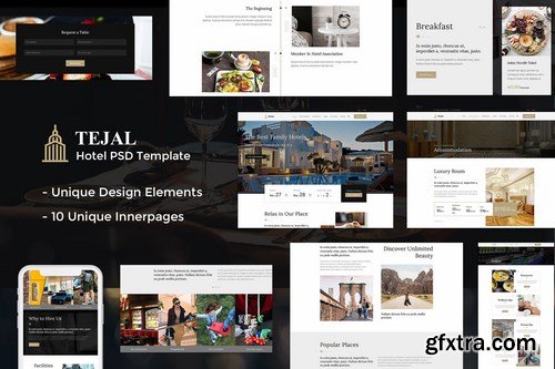 Tejal Hotel Booking PSD Template