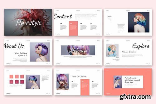 Hairstyle - Beautiful Powerpoint Template