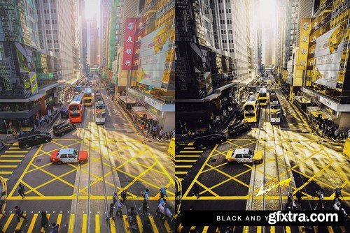 50 Black &amp; Yellow Lightroom Presets and LUTs