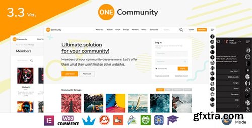 ThemeForest - OneCommunity v3.3.3 - BuddyPress Nouveau Membership Theme - 3713046