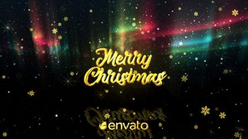 Videohive - Christmas Aurora Lights Greetings