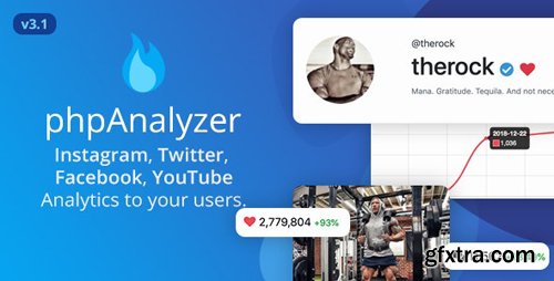 CodeCanyon - phpAnalyzer v3.1.1 - Social Media Analytics Statistics Tool ( Instagram, Twitter, YouTube, Facebook ) - 21933992 - NULLED