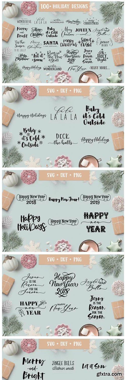 Christmas/Holiday Quotes SVG Bundle 2012477