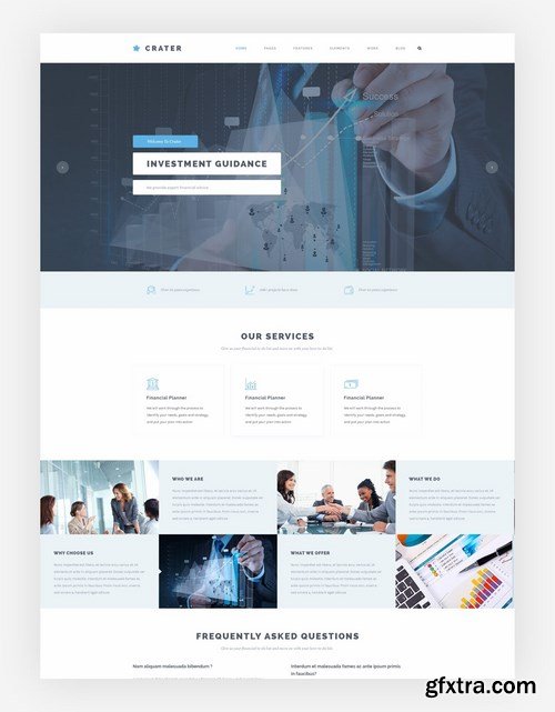 Crater - Business & Financial PSD Template