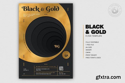 Black and Gold Flyer Template V11