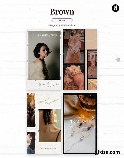 Brown social media graphic templates