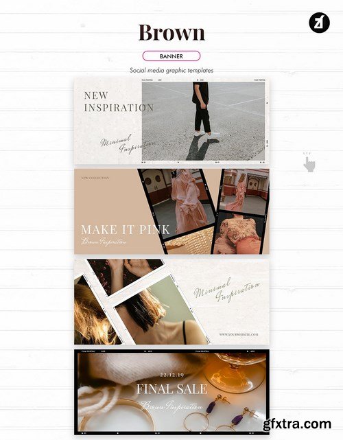 Brown social media graphic templates