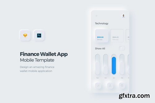 Finance Wallet Mobile App UI Kit Template 3