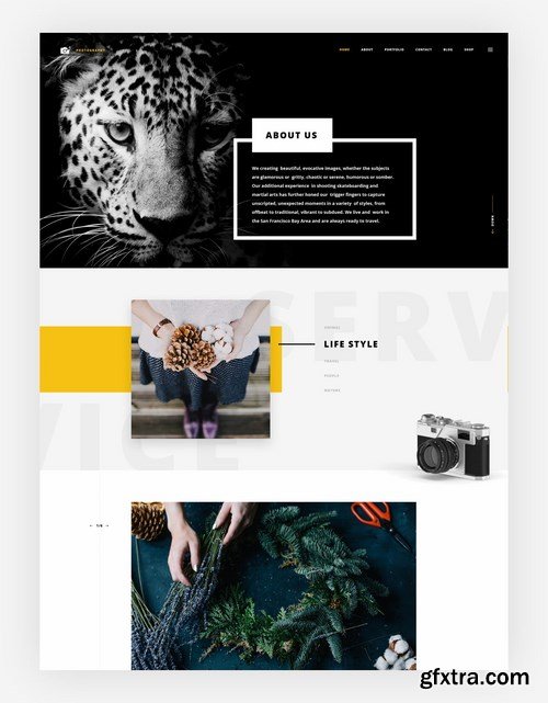 Enima - Photographer, Studio & Portfolio PSD