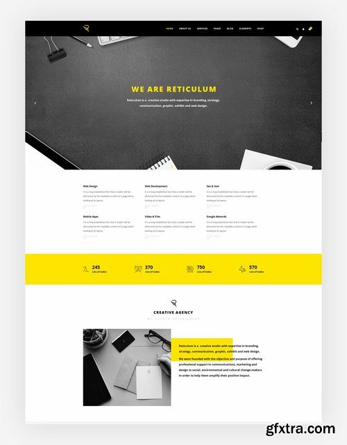 Reticulum - Creative Psd Template