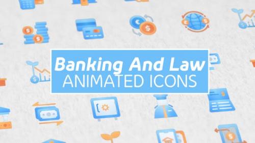 Videohive - Banking and Law Modern Animated Icons