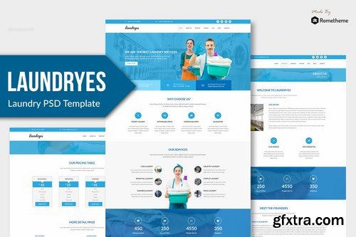 Laundryes - Laundry PSD Template