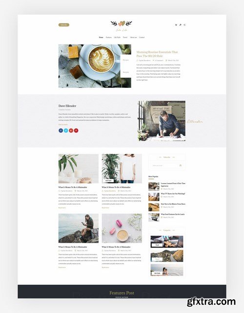 Solo Life - Blog PSD Template