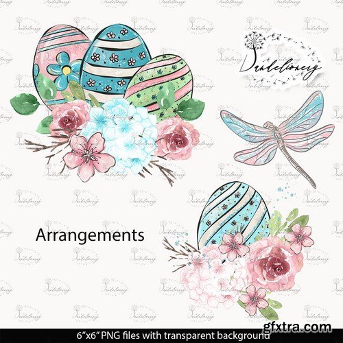 Happy Easter dragonfly design