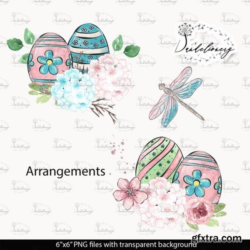 Happy Easter dragonfly design