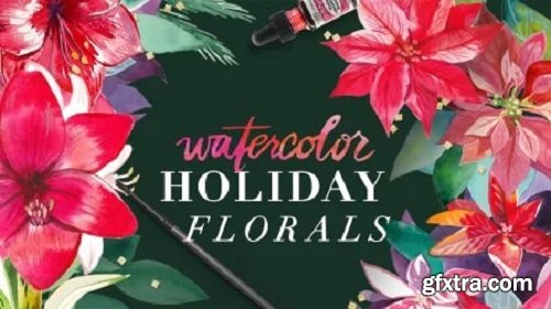 Watercolor Holiday Florals