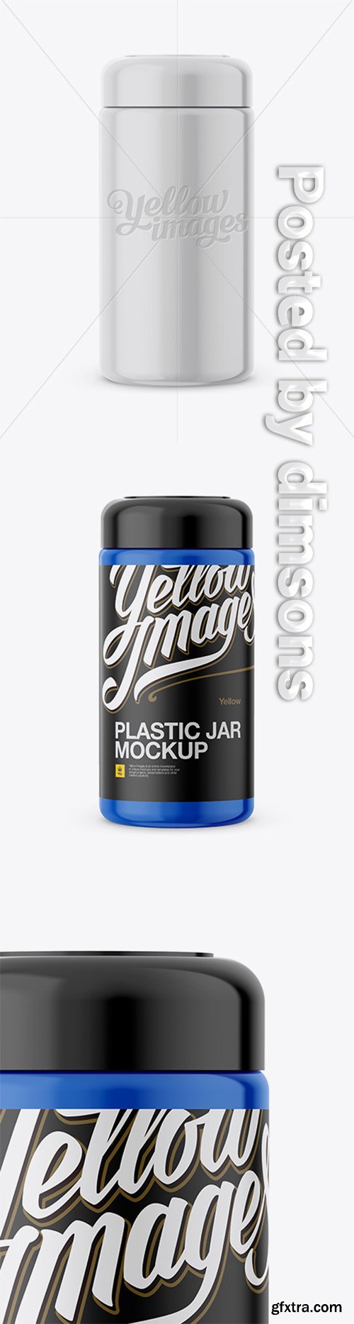 Plastic Jar Mockup - Front View 14388