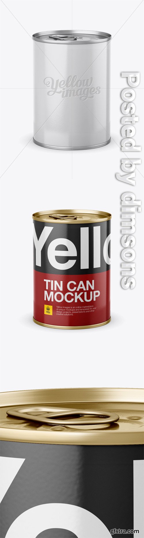 Tin Can With Pull Tab Mockup (High-Angle Shot) 14464