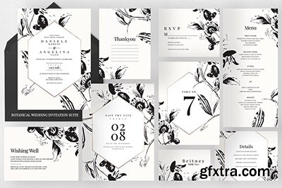 Botanical Wedding Invitation Suite