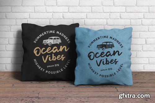 Ocean Vibes, Retro Surfing Print Design, T-Shirt