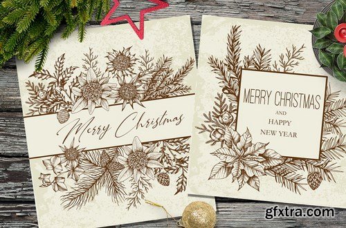 Merry Christmas Vintage Design Kit