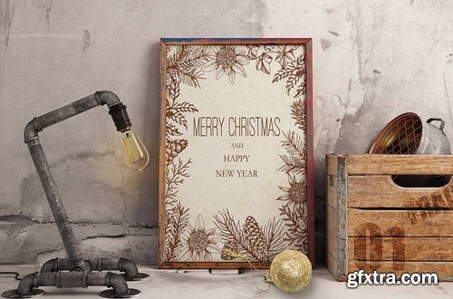 Merry Christmas Vintage Design Kit