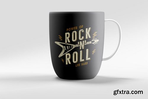 Music Rock n Roll Print for T-Shirt, Retro Design