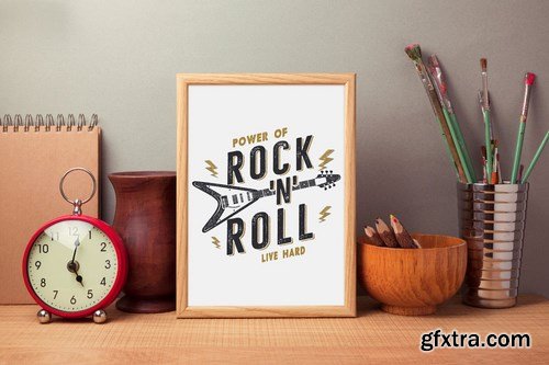 Music Rock n Roll Print for T-Shirt, Retro Design