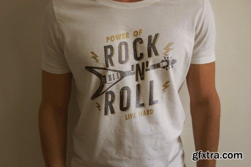 Music Rock n Roll Print for T-Shirt, Retro Design