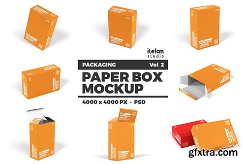 Paper Box Mockup - Packaging Vol 2