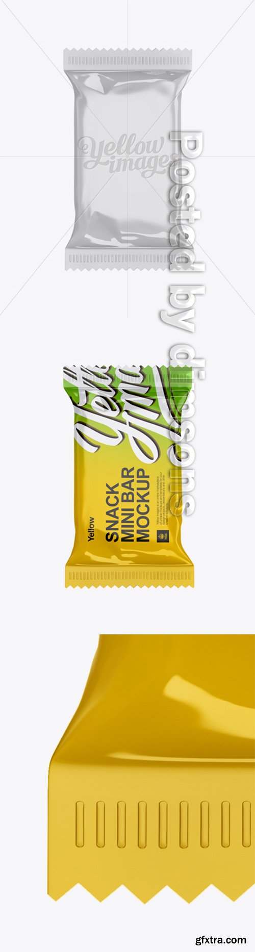 Small Glossy Snack Bar Mockup - Front View 14590