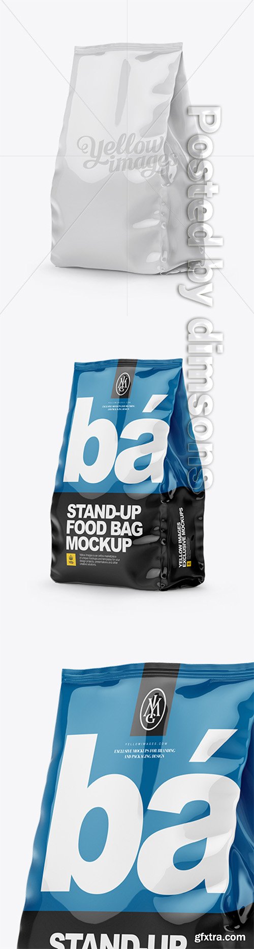 Glossy Stand-up Bag Mockup - Half Side View 14851