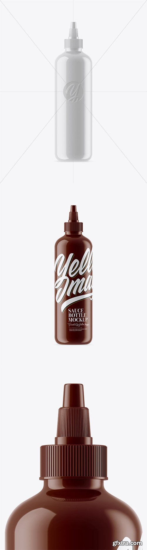 Glossy Sauce Bottle Mockup 21670