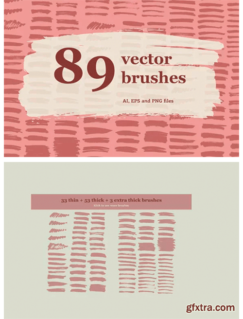 89 HandDrawn Illustrator Brushes 2019444