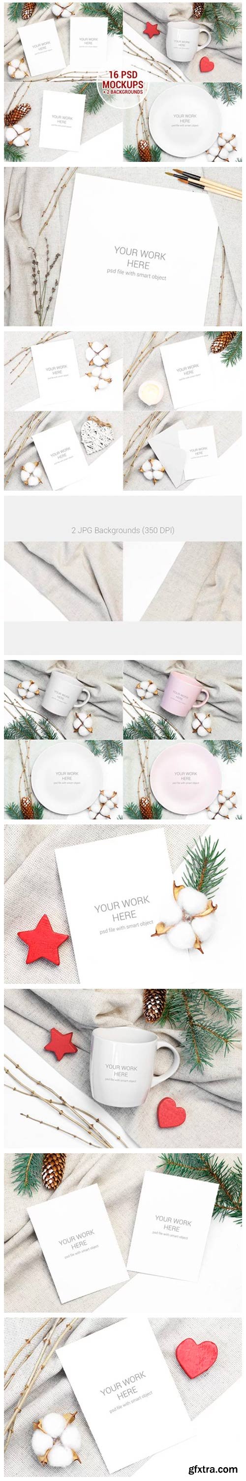 Christmas Mockups Pack with Smart Object 2029579