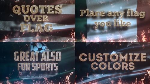 Videohive - Quotes Over Flag