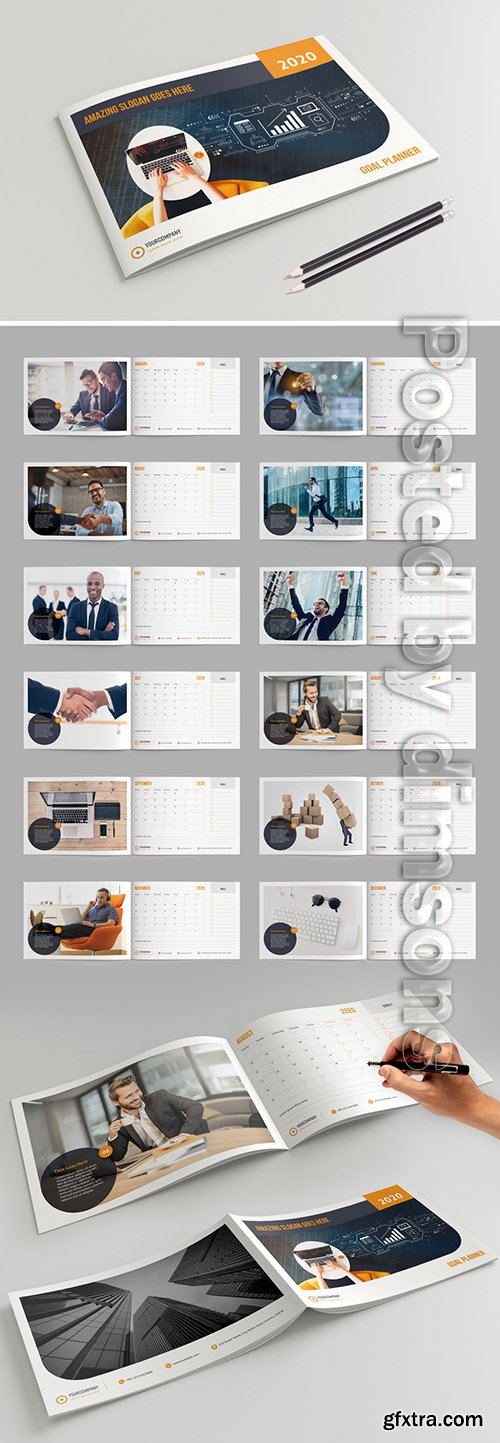 Goal Planner Layout with Orange Accents 302241141