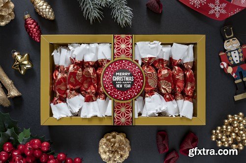 Christmas sweets mockup