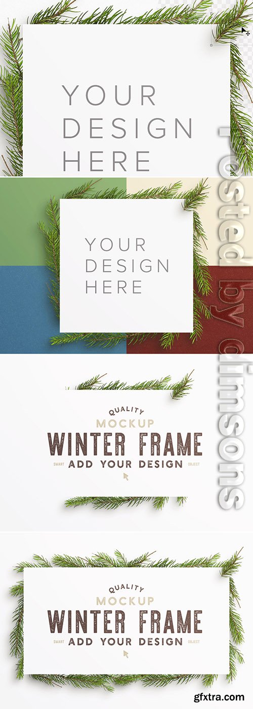 Winter Frame Gift Mockup 302989008