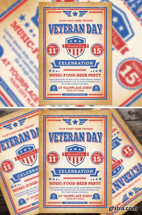 Veteran Day Celebration Template 2040273