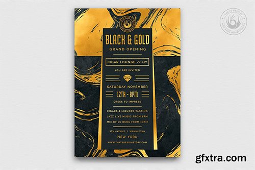 Black and Gold Flyer Template V12