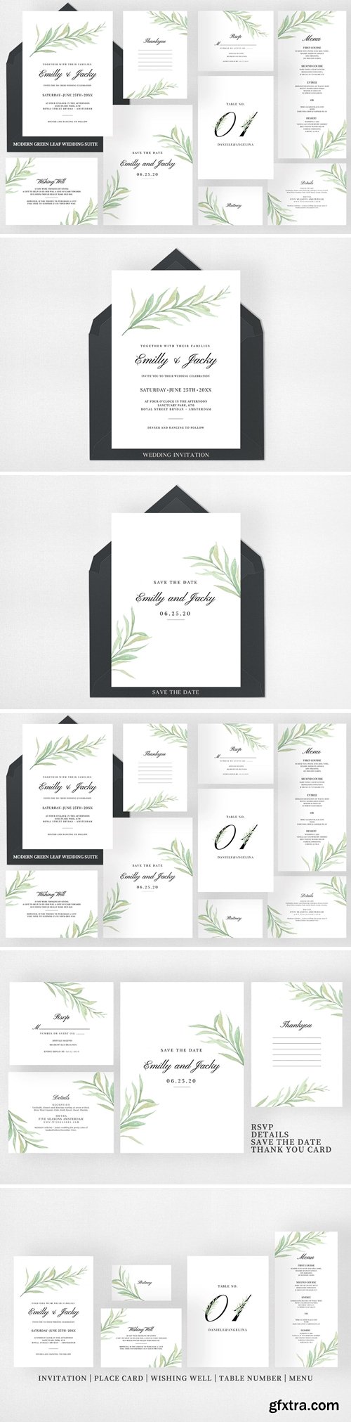 Modern Green Leaf Wedding Suite