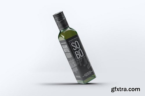 Square Glass Bottle Mock-Up v.1