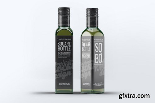 Square Glass Bottle Mock-Up v.1