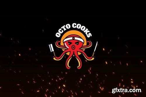 OCTO COOKS - Mascot & Esport Logo