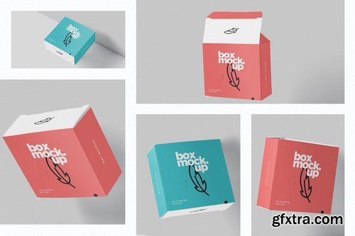 Box Mockup - Square Slim Size