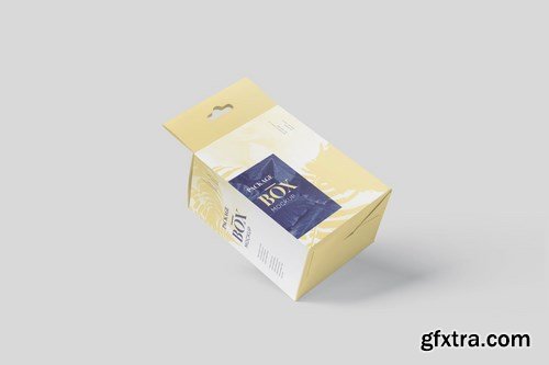 Package Box Mockup Set - Slim Square with Hanger